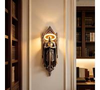 LED Knight Wall Lamp Medieval Themed 3D Resin Sconce