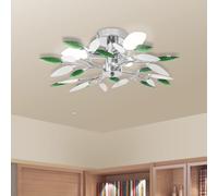 vidaXL Ceiling Lamp with Acrylic Crystal Leaf Arms - E14 Bulbs Compatible, Easy Mount, Modern Home Decor, Living Room, Bedroom, Kitchen Lighting