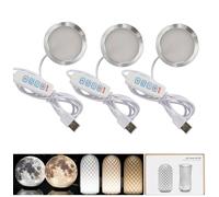 LED Lamp Kit 001 Three Colors for Bambu Lab Makerworld 3D Printed DIY Hardware Model Spare Parts 5V USB Powered, 3000K Warm Light (3PCS)