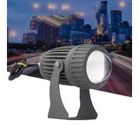 Led Landscape Lights - 180° Adjustable Bracket Ground Light, AC85-265V Led Beam Light Outdoor Wall Lamp Landscape Lighting, Ip65 Waterproof Narrow Beam Spotlight(White)
