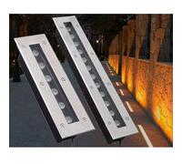 LED Landscape Lights - Outdoor Buried Lights, 85-265V LED Recessed Ground Rectangular Spotlight, IP65 Garden Waterproof Street Lamp, for Outdoor, Sidewalk, Garden(Red Light,6W)