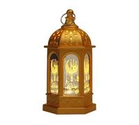 LED Lantern Centerpiece, Castle Vintage Lamp Decoration, Candle Lamp Table Accessory, Indoor Bedside Desk Home Decor, for Living Rooms Offices Gardens Altars Thanksgiving Holiday Party Celebration