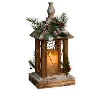 LED Lantern SAIMA Christmas Motif 40 cm Dark Brown
