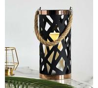 LED Lantern Soul Black Battery Flickering Candle Outdoor Lamp Terrace
