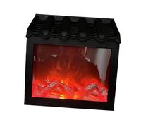 LED Lantern with Flame Simulation for Fireplace Decoration, Realistic Flickering Flame Effect, Indoor Electric Fireplace Accent Light for Home Living Room Bedroom- Eaves