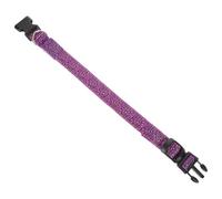 LED Leopard Pet Collar Adjustable Purple Nylon for Dogs