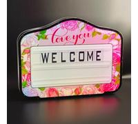 LED Letter Bottle Presenter VIP Bottle Service Sign Handheld 2-Row Letter Bottle Presenter With 4 Set Letters 2 Set Numbers, Handheld Service Display Sign For Wedding/Confession/Proposal