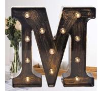 LED Letter Lights,Alphabet Light Up Sign, Battery Operated Decorative Letters for Home, Wedding, Party, Bar & Cafe Decor (M)