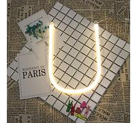 LED Letter Neon Light - Warm White Alphabet Sign - Battery/USB Powered Wall Decor for Wedding, Birthday, Christmas, Home, Bar Decoration (U)