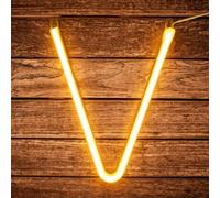 LED Letter Neon, Neon Light Sign, 22cm Warm White LED Letter Lights, USB/Battery Operated