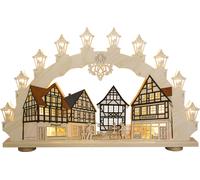 LED Light Arch 15 branches "Old Town", Design one-sided 66.0 x 41.0 x 6.0 cm NEW