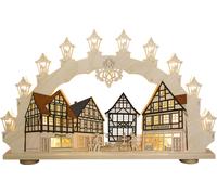 LED Light Arch 15 branches "Old Town", Design one-sided 66.0 x 41.0 x 6.0 cm NEW