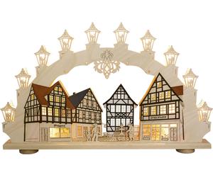 LED Light Arch 15 branches "Old Town", Design one-sided 66.0 x 41.0 x 6.0 cm NEW