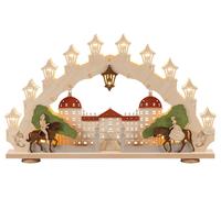 LED Light Arch 15 Lights "Moritzburg" LxHxT 66.0 X 41.0 X 6.0 Cm NEW Schwibbogen