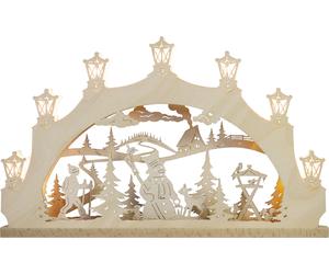 LED Light Arch 7 Pieces "Snowman In The Forest" LxHxT 52.0 X 32.0 X 6.0 Cm New