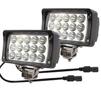 Led Light Bar,JASLITE 2PACK 6IN LED Foglight Rectangular 45W 4500LM Super Bright Flood Offroad Driving Work Lights Waterproof for Truck, Tractor,ATV, SUV, UTV,Trailer.with DT Connector