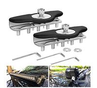 Led Light Bar Mounting Brackets, 2PCS Stainless Steel Universal Pillar Hood led Work Light Bar Clamp Holder Compatible with Jeep Truck SUV Sedan Hatchback Wagon Without Drilling