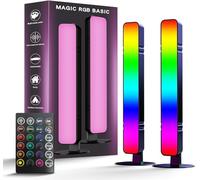 LED Light Bar RGB Lamp, Rainbow Smart Lighting Tower Starter Kit with Remote for PC, TV, Gaming Room and Copmuter Case (2Pack)