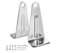 LED Light Bar Side Mounting Bracket, LTEODCHEW 2Pcs Universal Adjustable Base Bracket Kit for Straight or Curved Off Road Light Bar from 4 inch up to 52 inch Stainless Steel Silver - M8