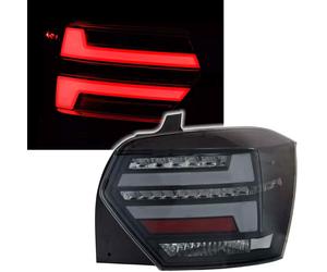 LED Light Bar Tail Lights In Black Smoke For VW Polo 2G AW 2017-2021