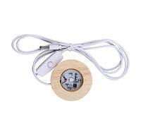 LED Light Base Multicolor Round Show Stand Display Plate for 3D Crystal Glass Ball Art with Sensitive for Touch Switch Led Light Base for Glass Art Battery Powered