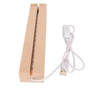 Led Light Base, Rectangle Led Lights Display Bases Warm Light USB Interface Wooden Art Lights Display Pedestal Led Base Light Led Display Base Multi Functional for Jewelry Glass