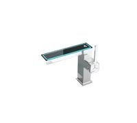 LED Light Basin Smart Electricity Digital Display Bathroom washbasin hot and Cold Water Mixing Kitchen Sink Faucet (Color : Gold)