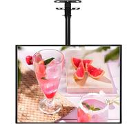 LED Light Box Backlit Menu Display Sign for Restaurant Cafe Shops Wall Mounted Billboard with Telescopic Rod