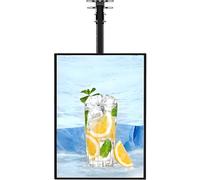 LED Light Box Billboard, Slim Snap Frame Wall Mounted 3D Menu Board for Restaurant Shops