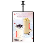 LED Light Box Menu Board, Wall Mounted Backlit Display for Restaurants and Cafes, Slim Design Snap Frame, 30x40cm Vertical Advertising Billboard