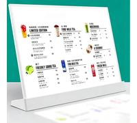LED Light Box Sign Holders Desktop Vertical USB Interface Menu Display Sign