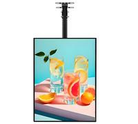 LED Light Box, Slim Snap Frame 3D Menu Board for Restaurants and Cafes, Wall Mounted Billboard Display, Vertical Screen 60x70cm, Backlit Poster Signage