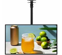LED Light Box, Vertical Slim Display Screen Board, Wall Mounted Backlit Digital Menu Boards with Telescopic Pole for Theater, Restaurants, Bars, and Shops - 50x60cm