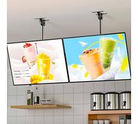 LED Light Box, Vertical Slim Display Screen Board, Wall Mounted Backlit Digital Menu Boards with Telescopic Pole for Theater, Restaurants, Bars, and Shops - 50x60cm
