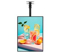 LED Light Box with Telescopic Bracket for Backlit Menu Display, Easy Assembly with 4 Installation Methods, Ideal for Restaurants and Dessert Shops