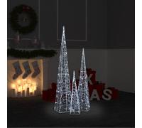 LED Light Cone Acrylic Cold White 60/90/120cm USB Outdoor Indoor Lights Festive [EEK: A+++]