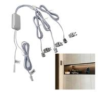 LED Light Control Switch for Cabinet Door, DC 12V-24V, 100W Load, IP20, with Motion Sensor and Touch Activation, for Double/Triple Door Systems(D)