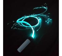LED Light Dance Whip - 360 Degree Rotating Luminous Dance Accessories, Reusable Battery Operated Fibre Optic Whip, Luminous Whips with 4 Variable Lighting Modes