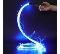 LED Light Dance Whip, Rotating Luminous Fibre Optic Whip with 7 Colours - 4 Variable Lighting Modes, Whips for Music Festivals, Dance Whips for Carnival Parties