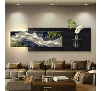 LED Light Decor Wall Art, Hanging Wall Sculptures with Lights, Creative Fish Wall Sconce with Glass Vase & Simulated Green Plant for Entryway Corridor Bedroom Living Room(F,100 * 28cm)