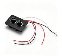 LED Light Dimmer Panel 12V, 2-Gang Rotary PWM Controller with 0-100% Adjustable Brightness for RV and Marine Use