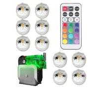 LED Light for Slushy Machine - 12 Packs Multicolor Ice Cream Maker Lights - Waterproof Lamp with Remote Control | 13 Color Modes | Decorative Battery Operated Lighting | Ideal for the Home