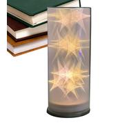 LED Light, Galaxy Glow Lamp for Bedroom, Nightstand Accent, Dreamy Shelf Decor for Dorm Office, Home & Kitchen, Gentle Illumination for Sleep Meditation Reading, Compact Size White