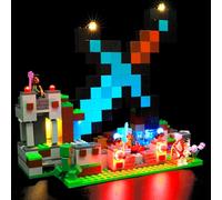 LED Light Kit Compatible with Lego 21244 Minecraft The Sword Outpost, Creative Pixel Battle Decor Lighting Set for Minecraft Building Toys (NO Building Model Bricks)