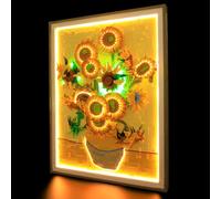 LED Light Kit Compatible with Lego 31215 Vincent Van Gogh Sunflowers, Premium Art Lighting Set for Lego Art Floral Wall Decor(Lights Only, No Model) - Standard Version