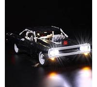 Led Light Kit Set for Lego Technic Fast & Furious Dom's Dodge Charger Decoration Lights Compatible with Lego 42111 Race Car Building Set - Lights Only, No Models