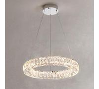 Led Light Luxury Circle Staircase Grand Chandelier, Light Luxury Circle Crystal Chandelier, Creative Crystal lamp, for Living Room Master Bedroom Dining Room Bedroom,60cm