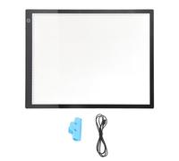 LED Light Pad, Ultra Slim 8mm A3 Tracing Light Board, Bright White Light with Ruler Guides & Clamp, Drawing Art Desk Tool for Artists, Designers, Employees