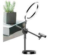 LED Light Phone Holder - Overhead Camera Mount Tripod Stand | Articulating Arm Camera Mount LED Video Lighting for Online Teaching, Still Life Photography