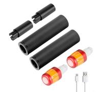 LED Light Scooter Handlebar Extension for Segway for ninebot for Max G30 ES Ergonomic Silicone Grip with USB Charging(T)